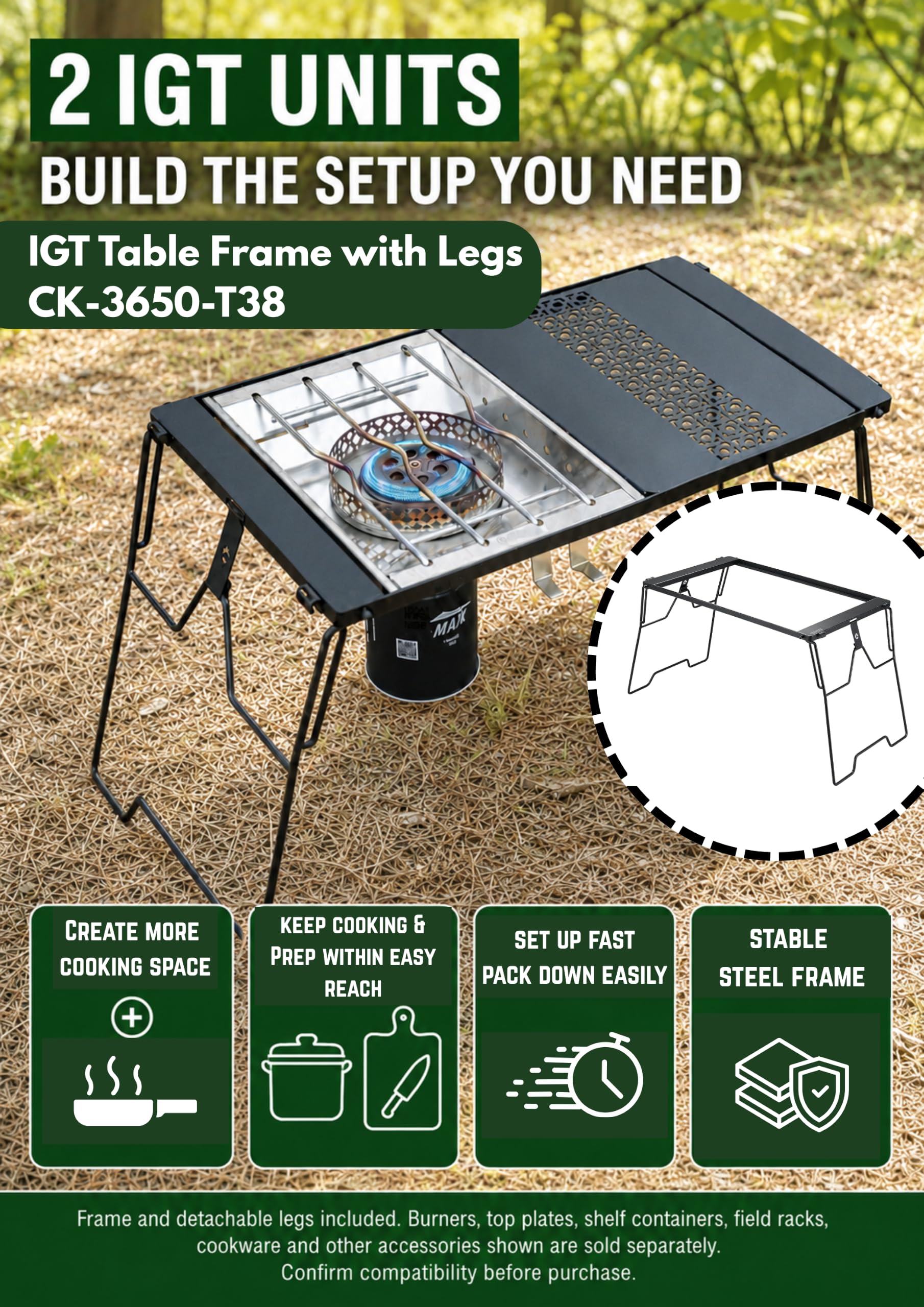Amazon.com: CAMPINGMOON: Table & Rack