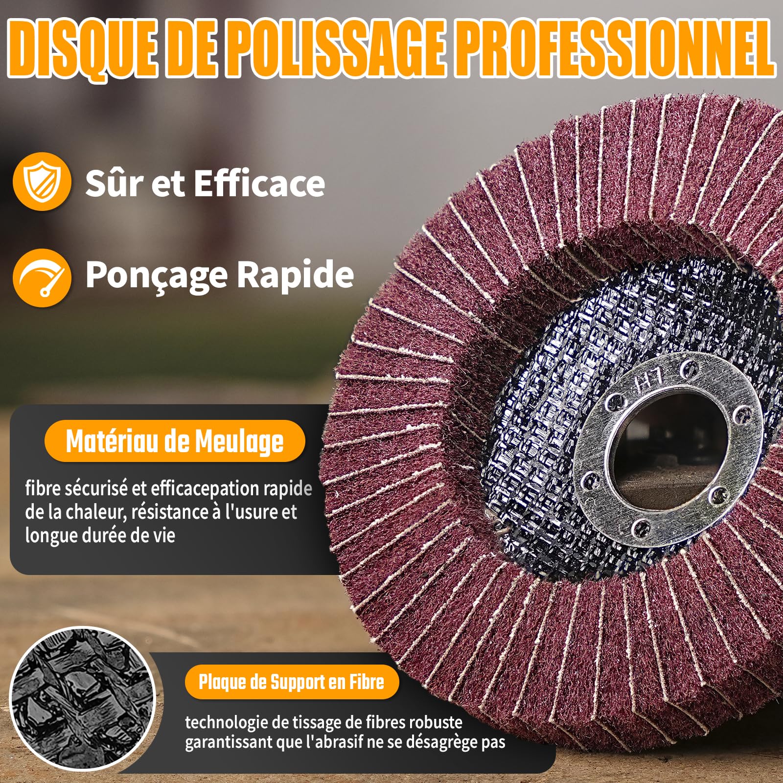 10 dischi lamellari in fibra di nylon grana 120 e 240 dischi abrasivi per smerigliatrice angolare da 11,4 cm, rimozione vernice e ruggine