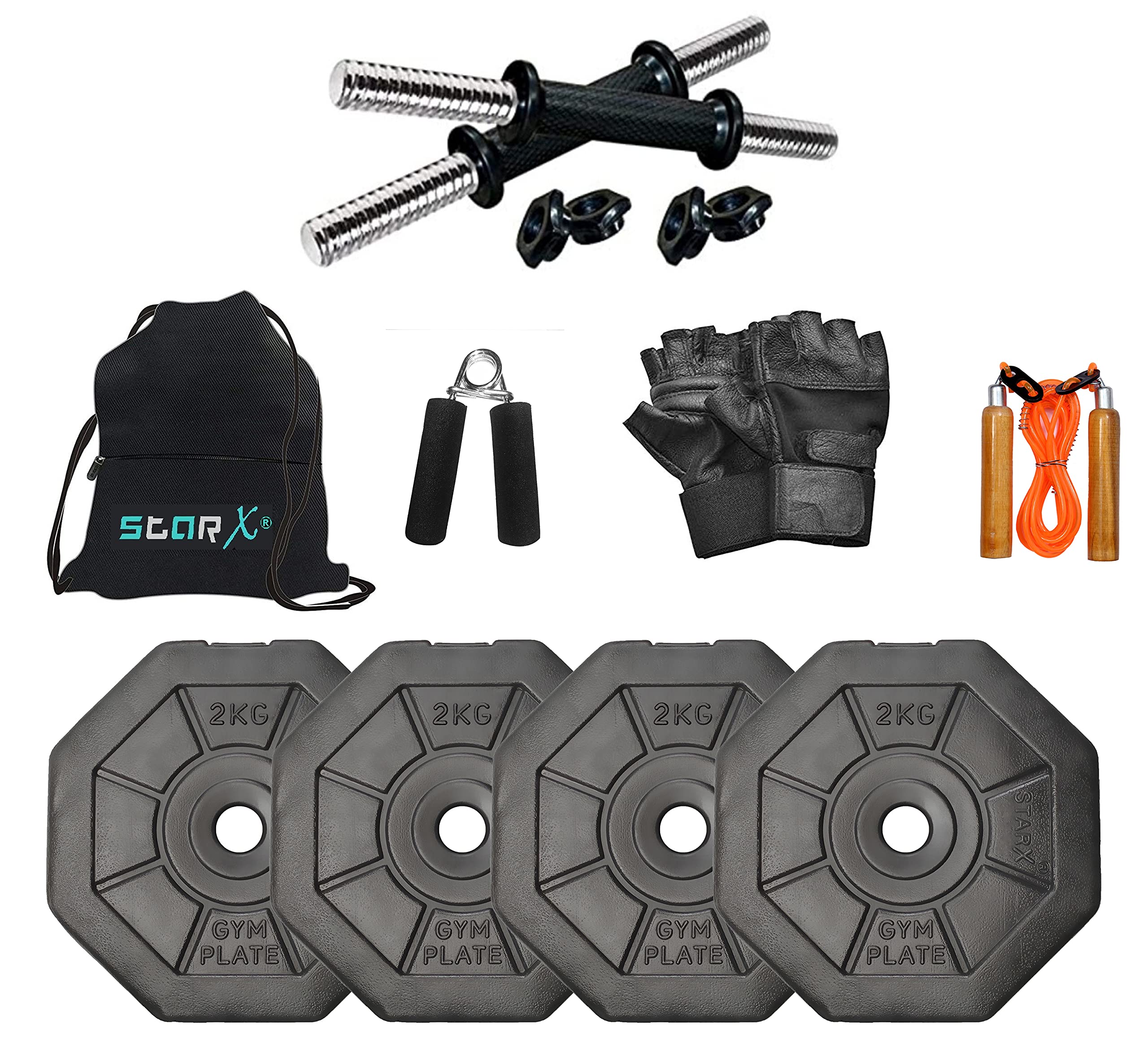 StarX PVC Hexa Shape Dumbbell Set 8kg to 30 kg (8) (B0842SL4TS) Amazon Price History, Amazon Price Tracker