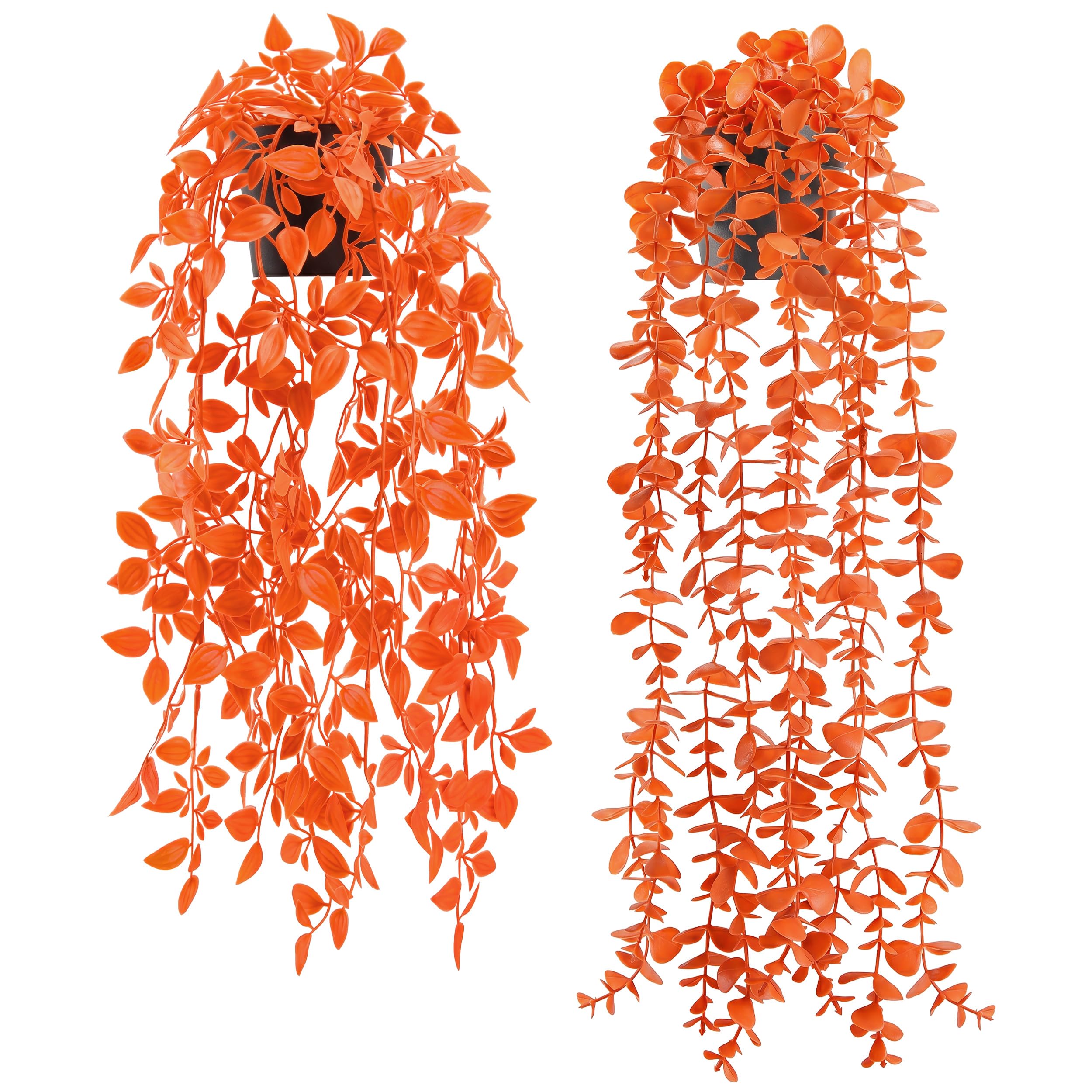 Der Rose 2Pcs Fake Fall Hanging Plants for Home Bathroom Wall Outdoor