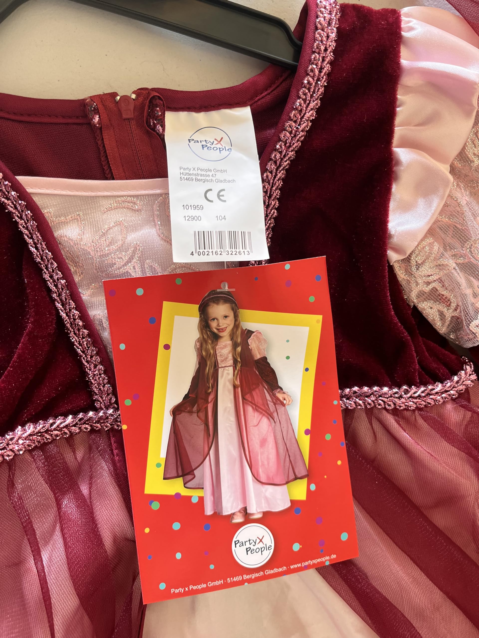 Märchen Prinzessin Kostüm für Mädchen Gr. 140 - Zauberhaftes Kinder Kostüm Mittelalter Mottoparty Karneval