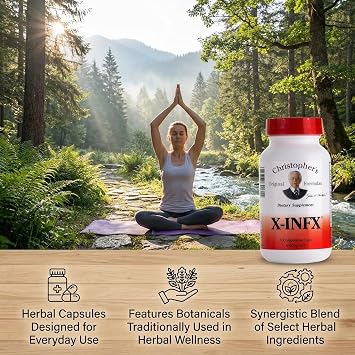 Christopher's Original Formulas X-INFX Formula, Natural Immune Support, 3 Pack, 100 Caps Each