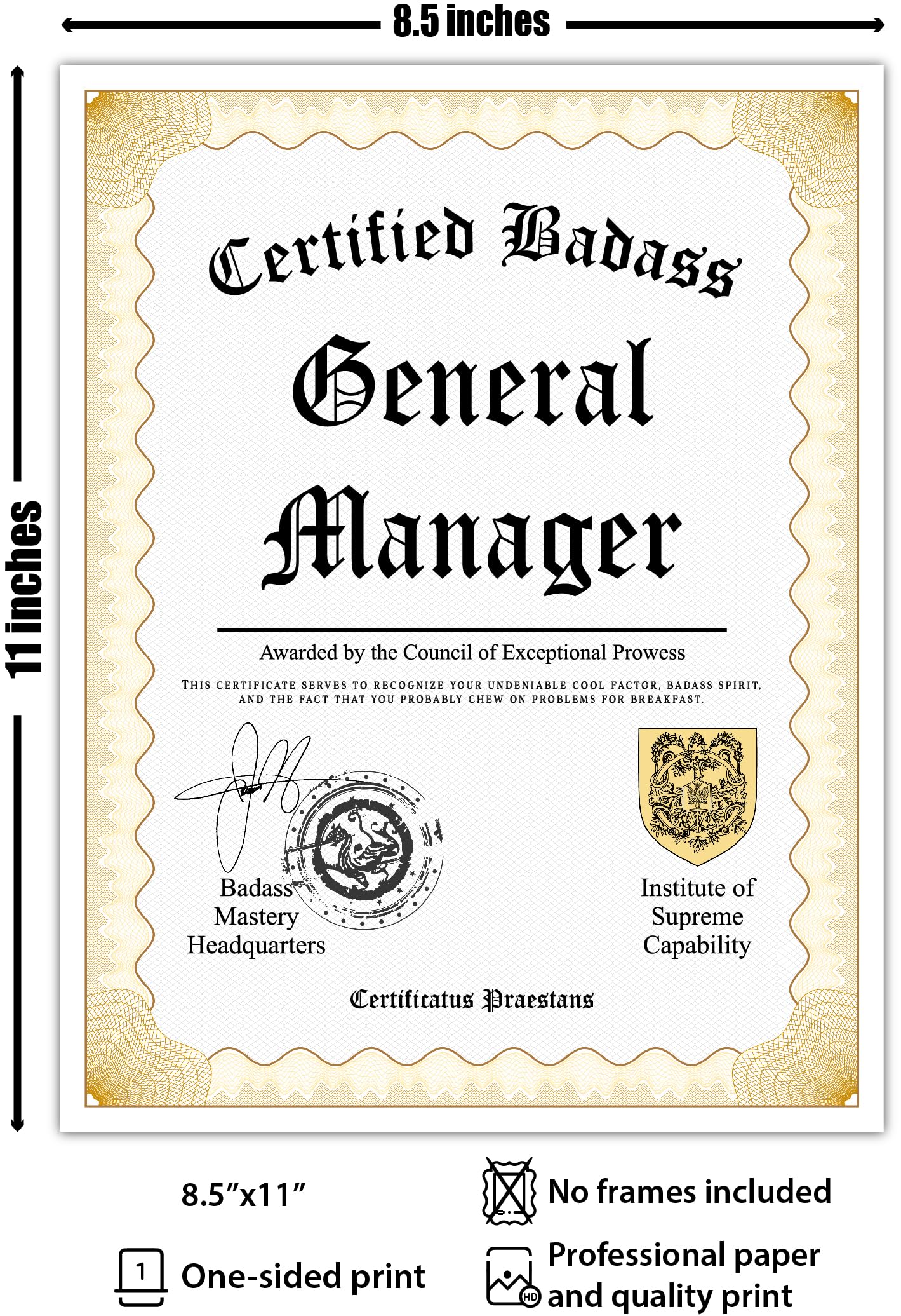 amazon-com-certified-badass-general-manager-diploma-funny-personalized-career-gag-gift-idea-novelty-award-certificate-office-products for Free Printable Gag Gift Certificates Amazon.com : Certified Badass General Manager Diploma| Funny Personalized Career Gag Gift Idea Novelty Award Certificate : Office Products for Free Printable Gag Gift Certificates