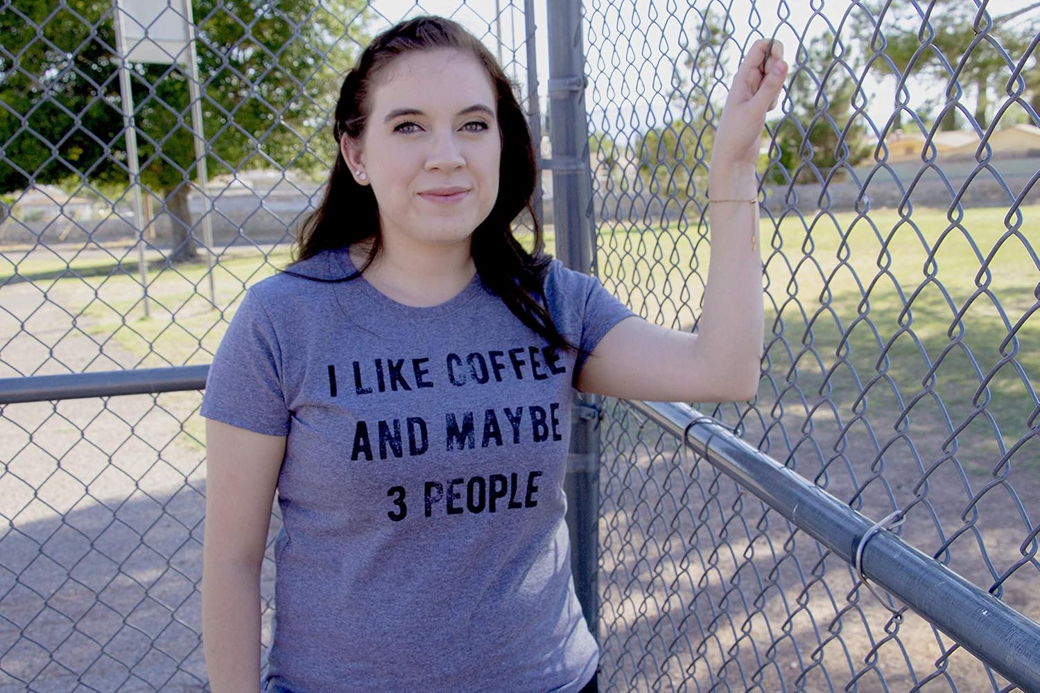 Womens I Like Coffee and Maybe 3 People T Shirt Funny Sarcastic Tee for Ladies - Image 6