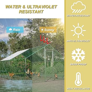 Amazon.com: Metal Chicken Coop 13x10x6.56ft Large Walk-in