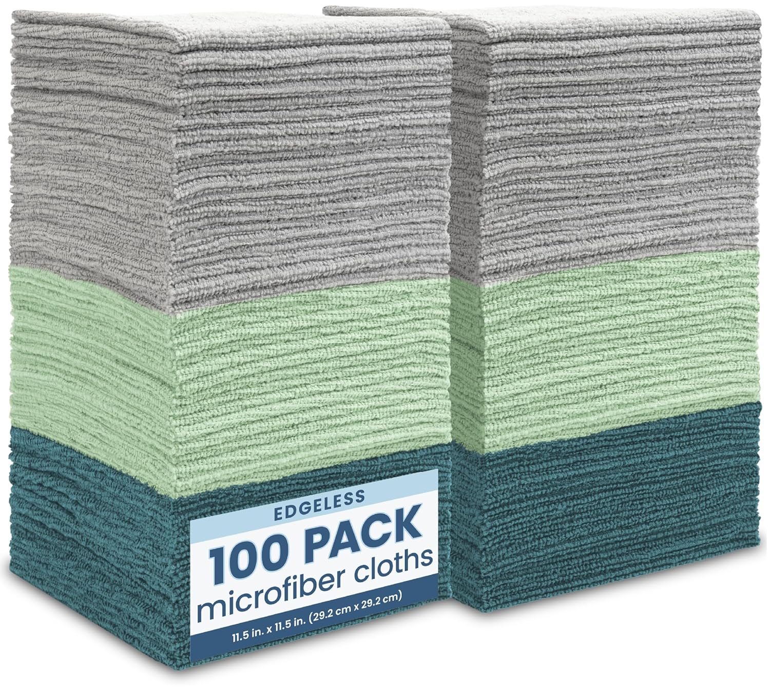 S T INC 100 Pack Microfiber Cleaning Cloth Edgeless Bulk Towels for Home Reusable Microfiber Towels for Cars