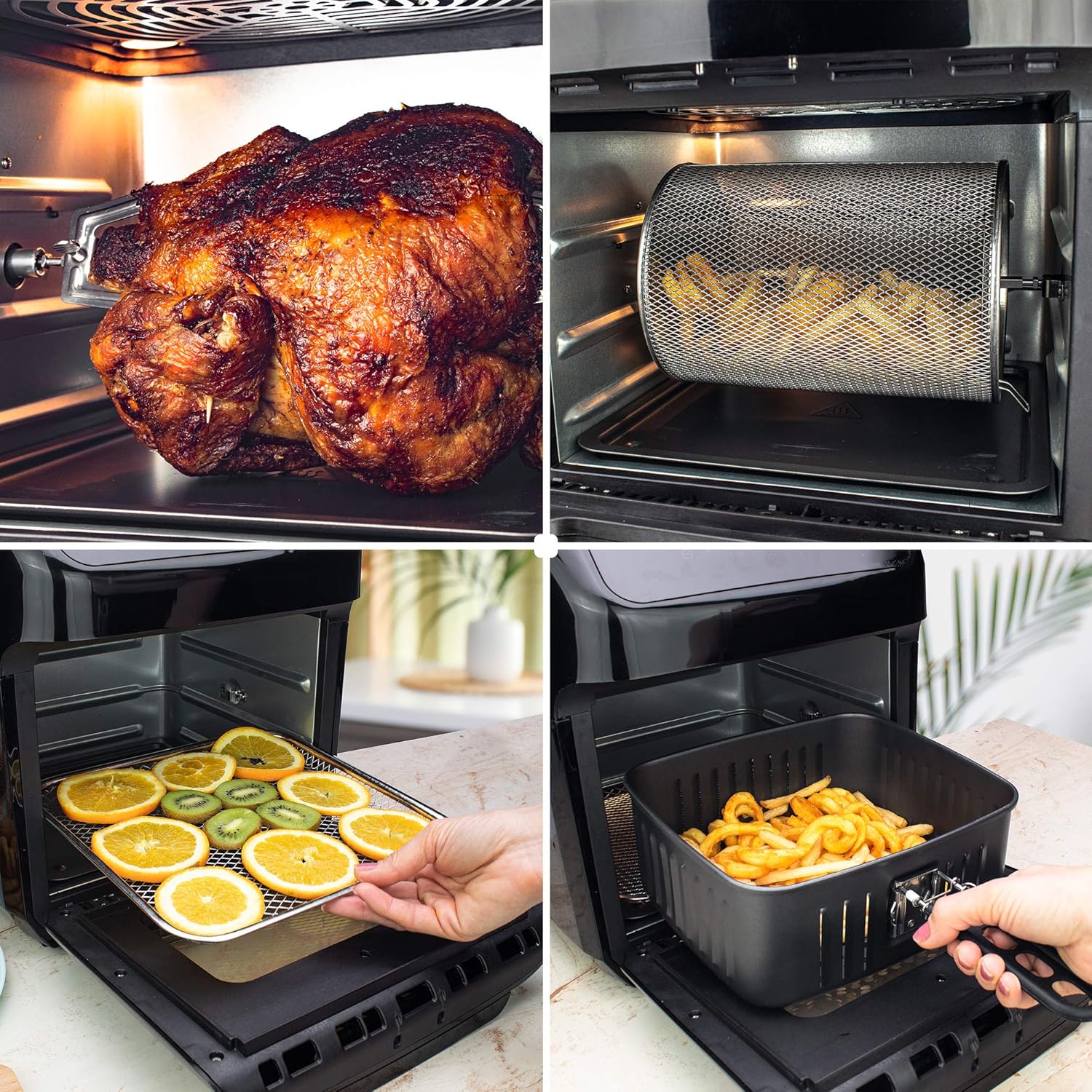 MaxxHome Friggitrice ad Aria Calda XXL - Forno per friggere 9 in 1 - Touch Screen - 1600 W + Ricettario e accessori MaxxHome Friggitrice ad Aria Calda XXL - Forno per friggere 9 in 1 - Touch Screen - 1600 W + Ricettario e accessori