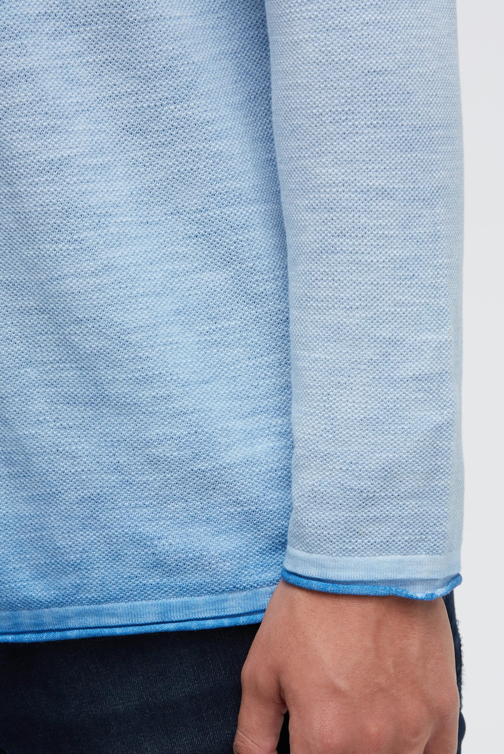 Camp David Herren Pullover Inside Oil Dyed mit Logo Print