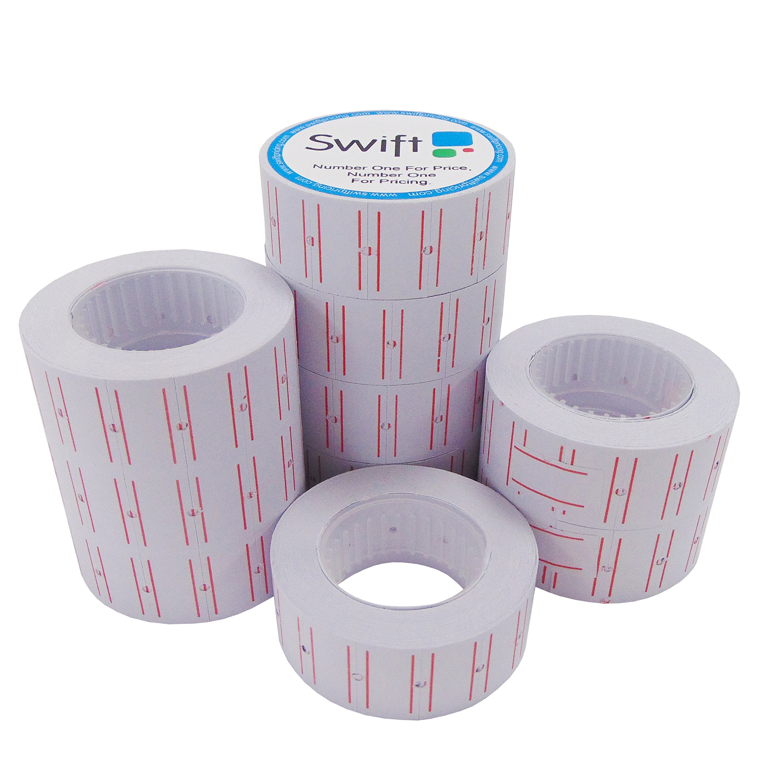 Swift 22 x 12 mm Price Gun Labels CT1 Lined 40 Rolls 20,000 Stickers Pricemarking Tags Fits Many Pricing Labellers โ image 1