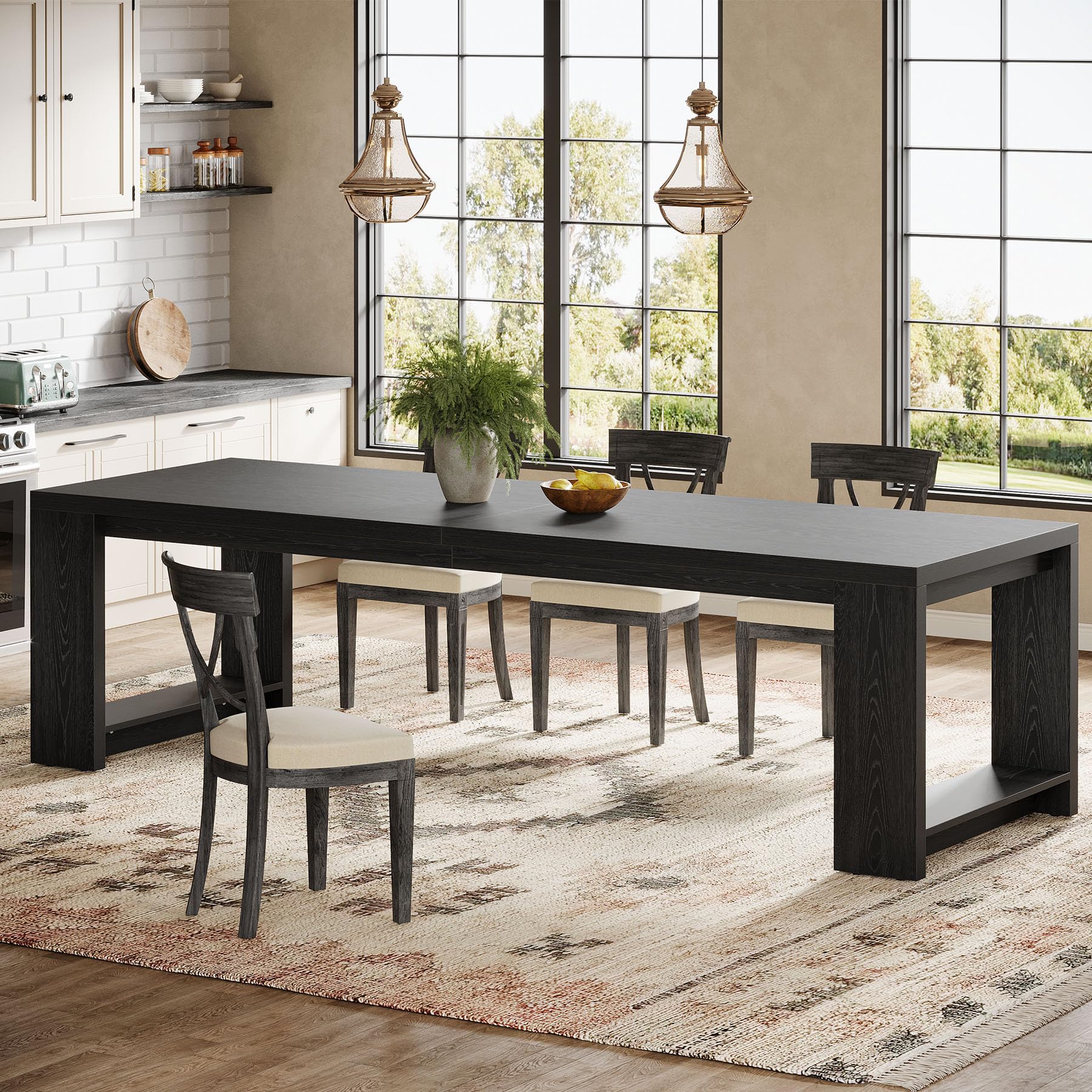 Amazon.com - Tribesigns 86.61-Inch Dining Table for 6-8 People