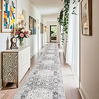 Vista 17 de Alfombra de Pasillo Lavable - Alfombras de Cocina de 2'6"x12' con Respaldo Antideslizante, Alfombras de Casa de Campo para Interiores para Sala