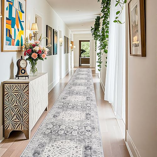 Miniatura 17 de Alfombra de Pasillo Lavable - Alfombras de Cocina de 2'6"x12' con Respaldo Antideslizante, Alfombras de Casa de Campo para Interiores para Sala
