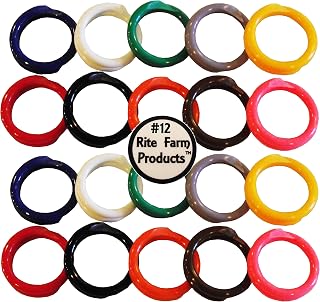 Rite Farm Products 20 Multi Colored #12 Leg Bands 3/4" Chicken Poultry Chick Quail Pigeon Duck Goose