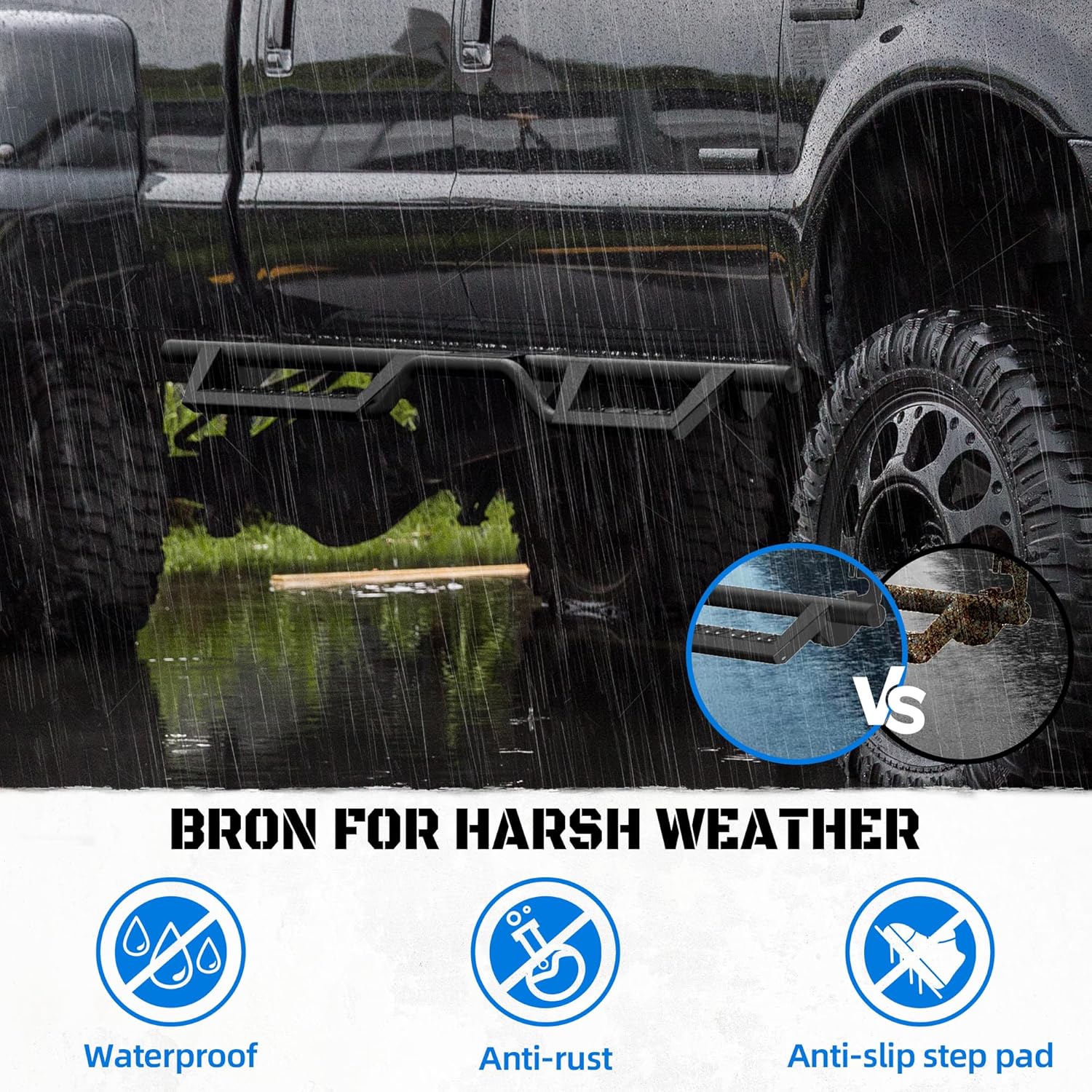 Crew Cab Running Boards Side Steps Compatible with 2019-2026 Chevy Silverado & GMC Sierra 1500 (Excl 2019 Ld/Lt), 2020-2026 Chevrolet Silverado/GMC Sierra 2500 HD 3500 HD Crew Cab