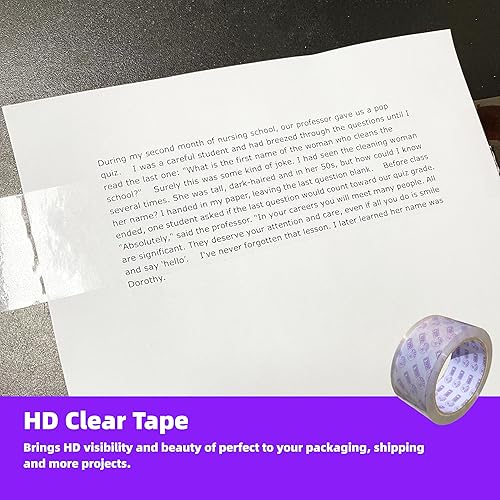 Miniatura 3 de Paquete de 6 cintas de embalaje transparentes con dispensador, resistente, cinta de embalaje transparente para embalaje, envío, sellado, etiquetado,