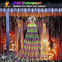 Vista 3 de Decoraciones de Navidad para exteriores, 323 luces LED en cascada, 8 modos de iluminación, luces de Navidad impermeables para exteriores