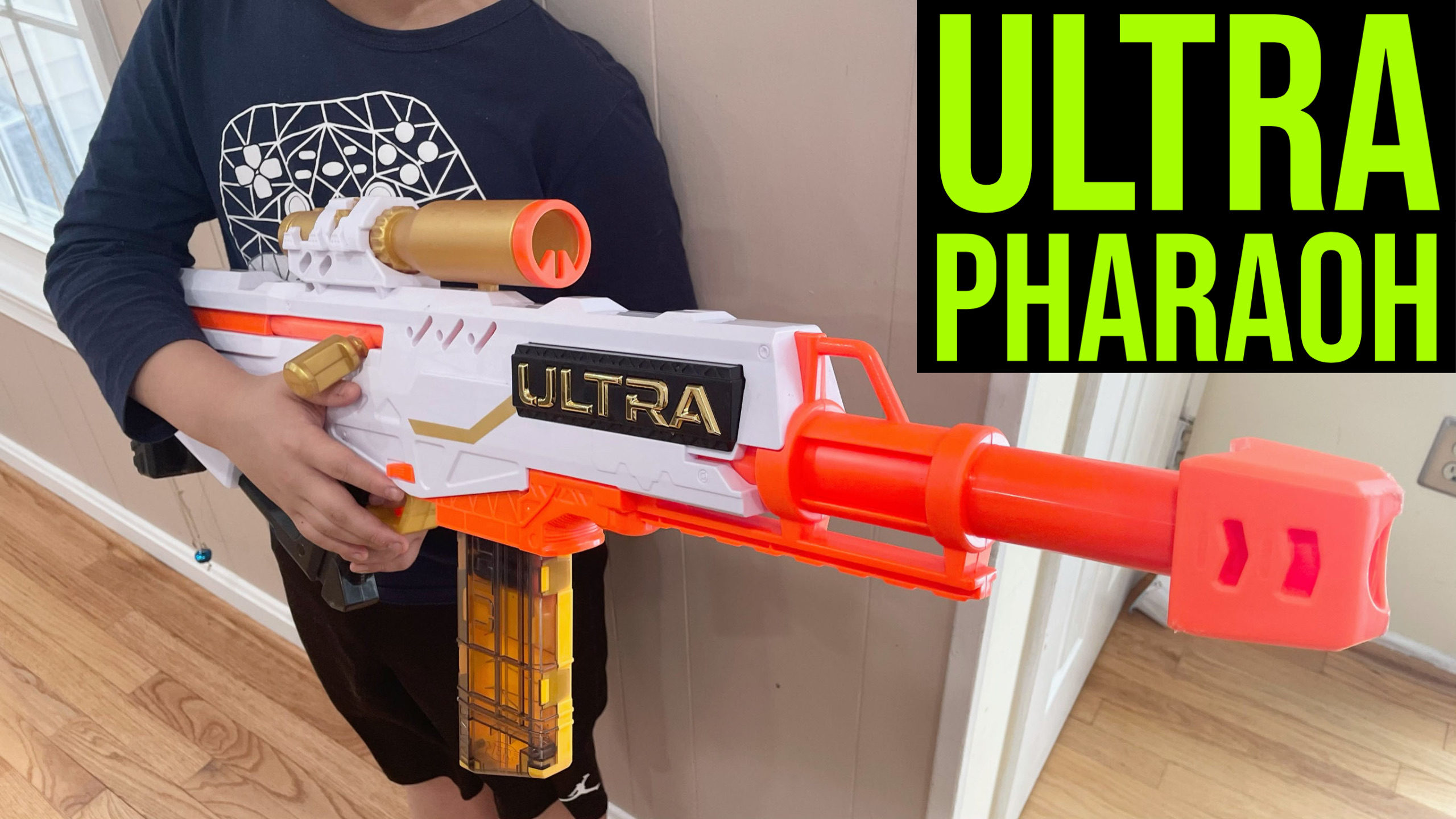 Watch Nerf Ultra Pharaoh Blaster Showcase and Slow Motion! on