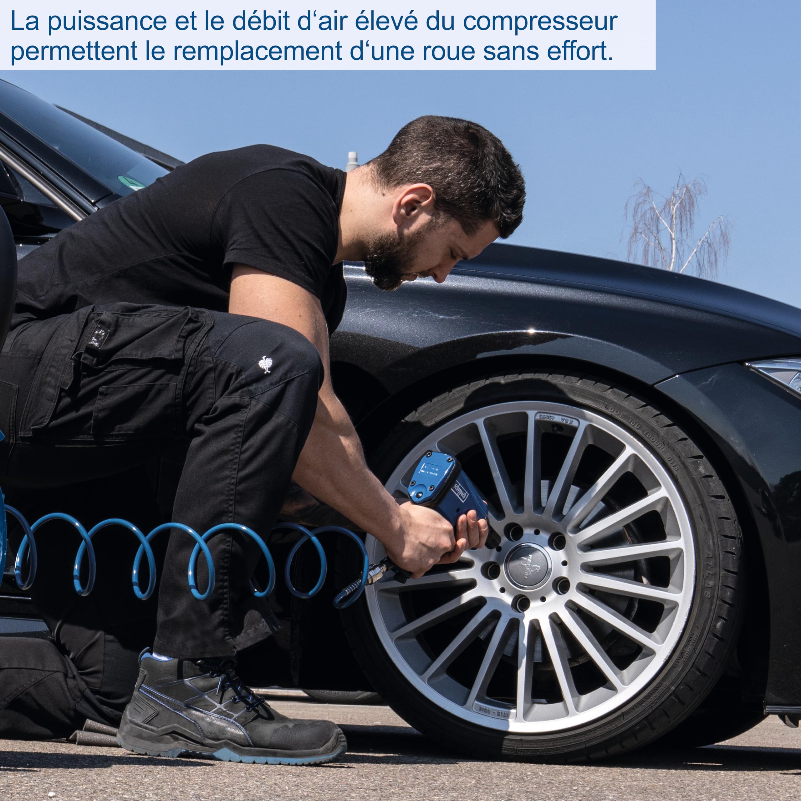 Scheppach Compresseur à air HC550TC | Tri-cylindres/Cuve 100L / 10bar