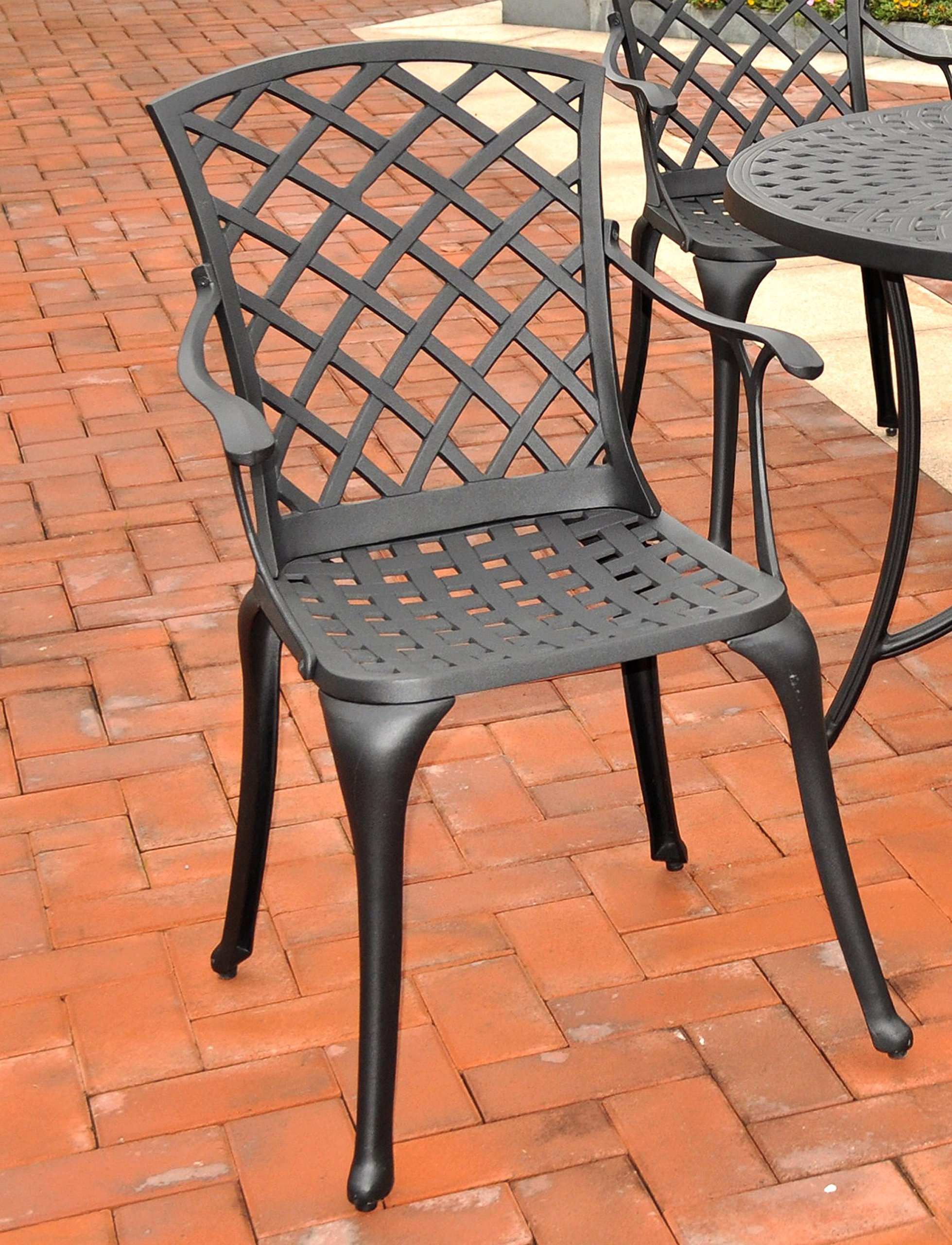 Crosley Furniture Sedona - Silla de respaldo alto de aluminio fundido con acabado negro carbón