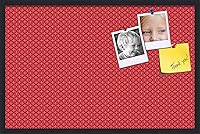 Vista 280 de PinPix Tablero de anuncios de corcho de 20 x 14 pulgadas. Este tablero decorativo enmarcado viene con diseño de círculos B W y un marco negro