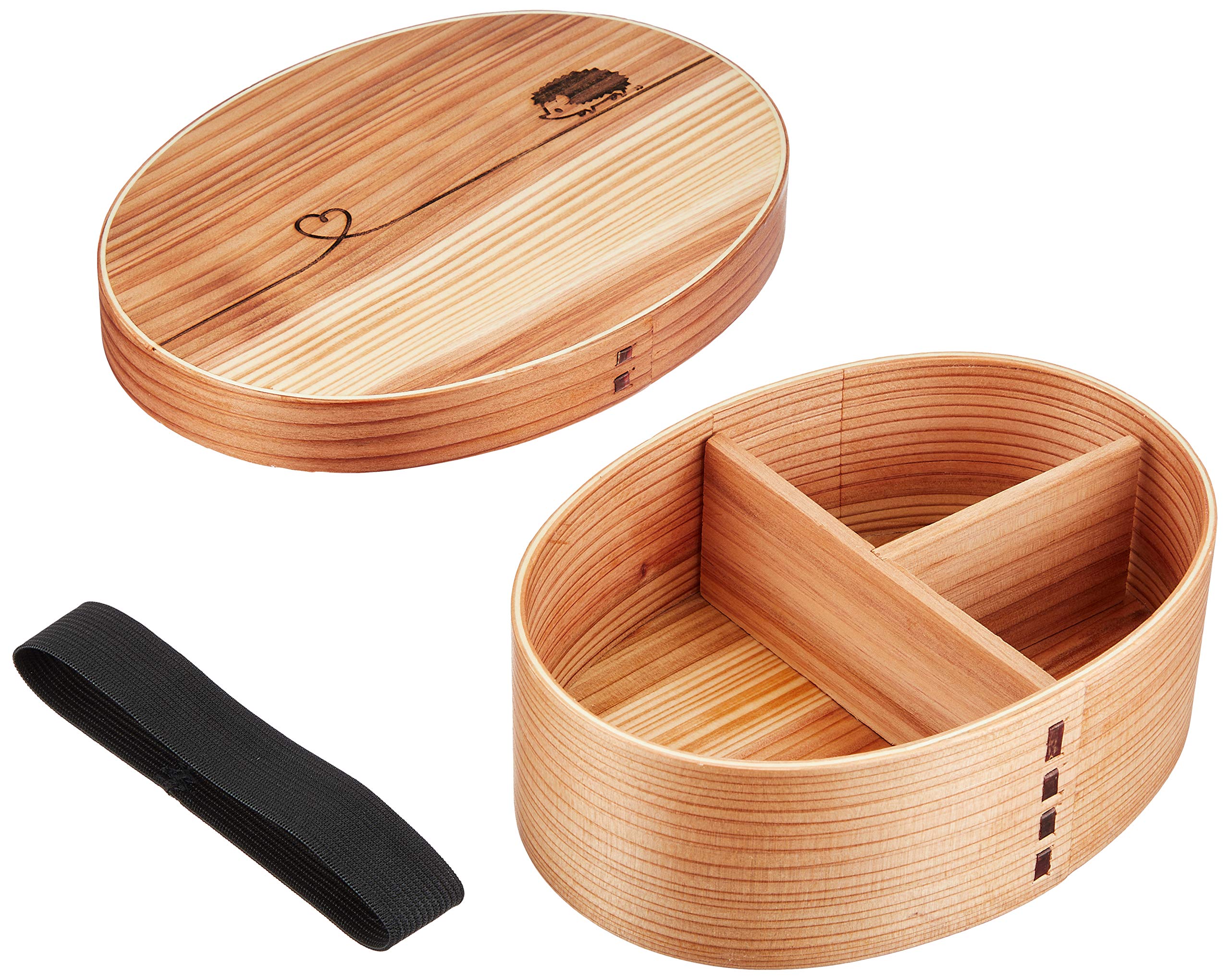 Amazon｜かのりゅう Design-結びハリネズミ- 曲げわっぱお弁当箱M S21