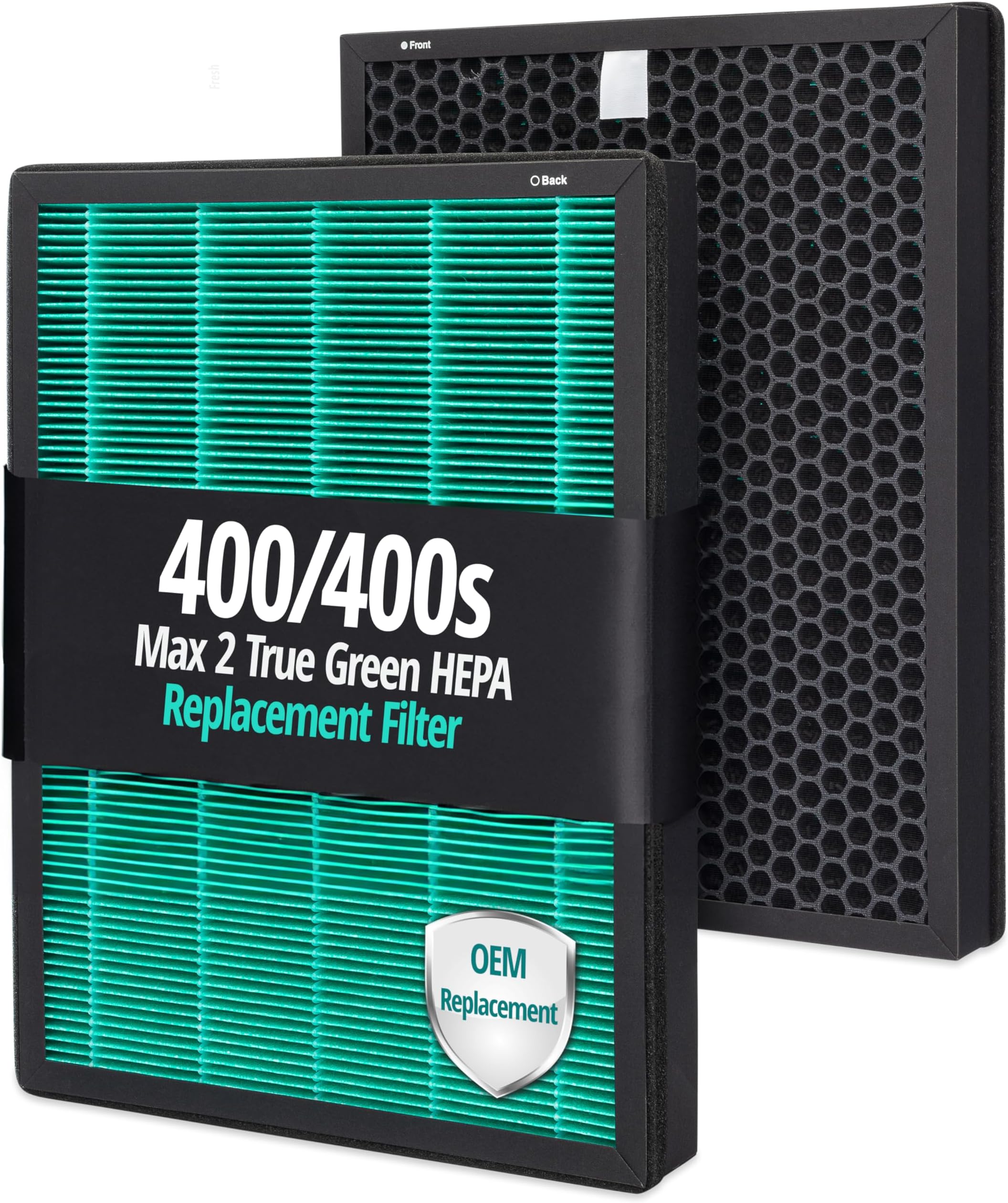 Filter Replacement Compatible with Coway Airmega 400, Air Purifier 400S 400(G) 400S(G) Max2, True Green HEPA and Active Carbon Filter Set Smart Purifiers, AP-2015-FP