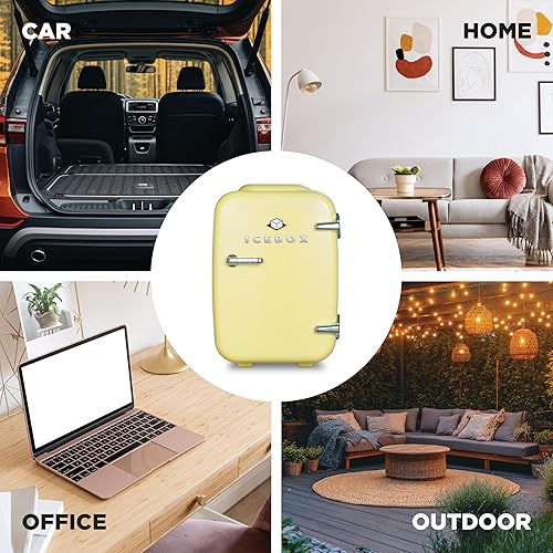 Miniatura 6 de ICEBOX IBMF4SUN - Mini refrigerador para dormitorio, refrigerador para el cuidado de la piel, enfriador portátil y calentador para maquillaje, para