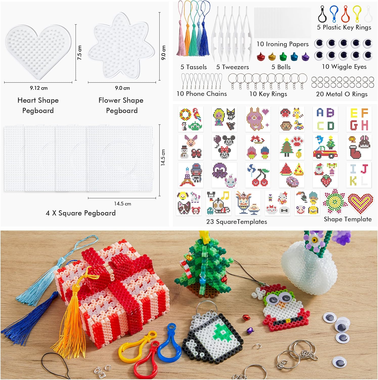 Inscraft 25000 Fuse Beads Kit with 3 Layers Portable Storage Box, 26