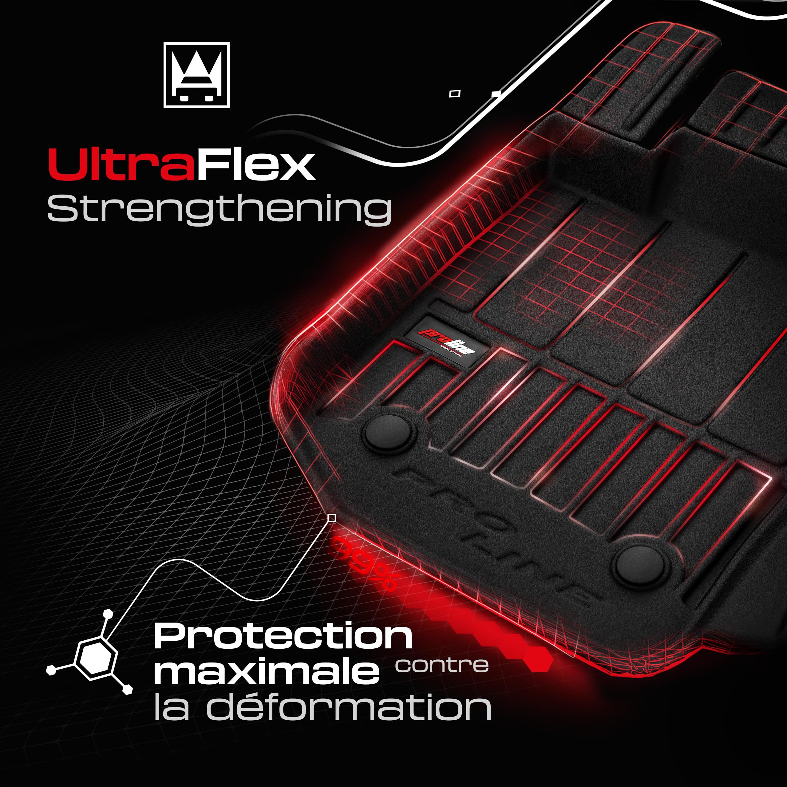 MOTOS Tapis de sol caoutchouc pour Honda Civic XI depuis 2021 Améliorez Votre Confort de Voyage avec Le tapis noir antidérapant Auto 3D- tapis voiture Tous Temps pour Voiture, Protection Contre les sa