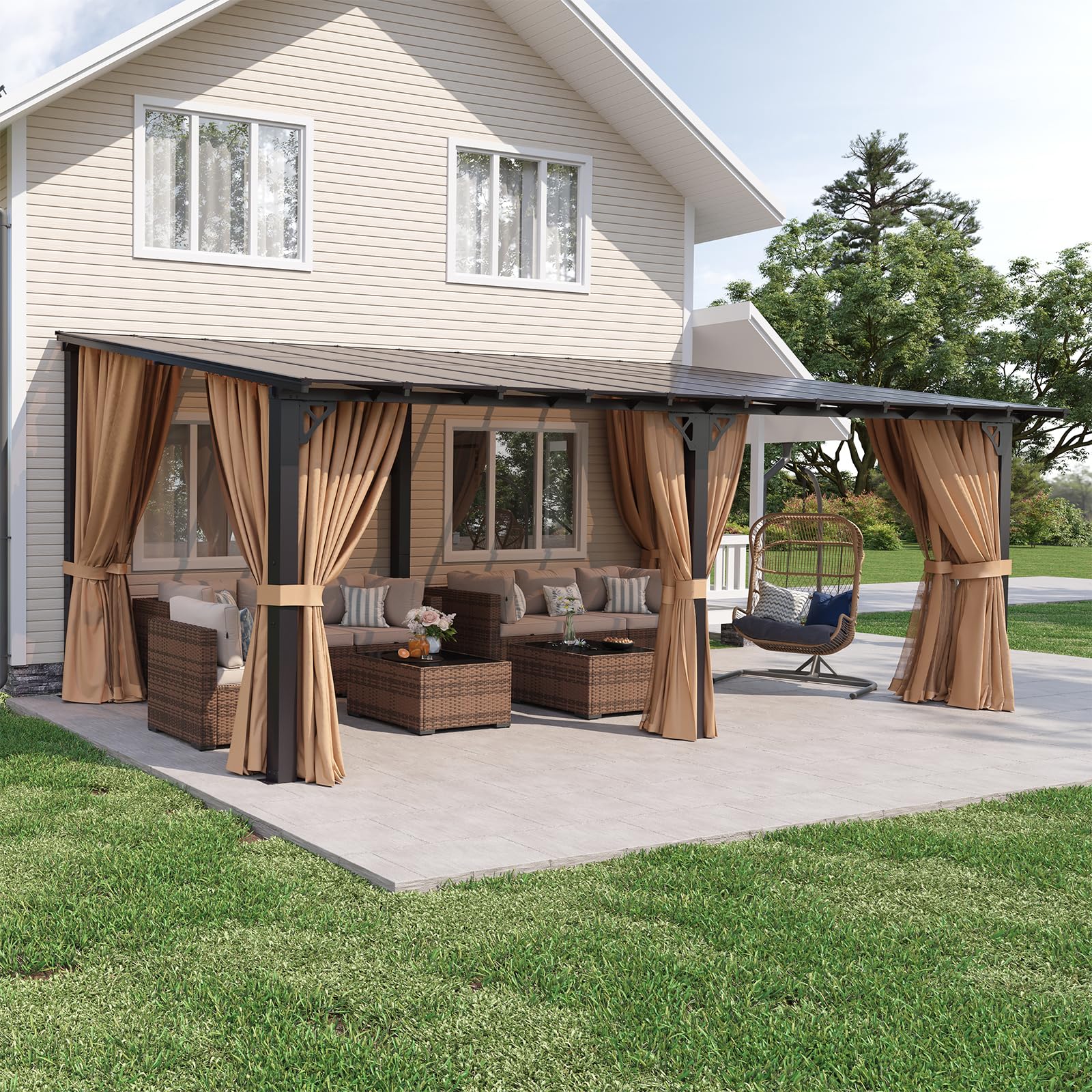Aoxun 20'x10' Lean to Gazebo