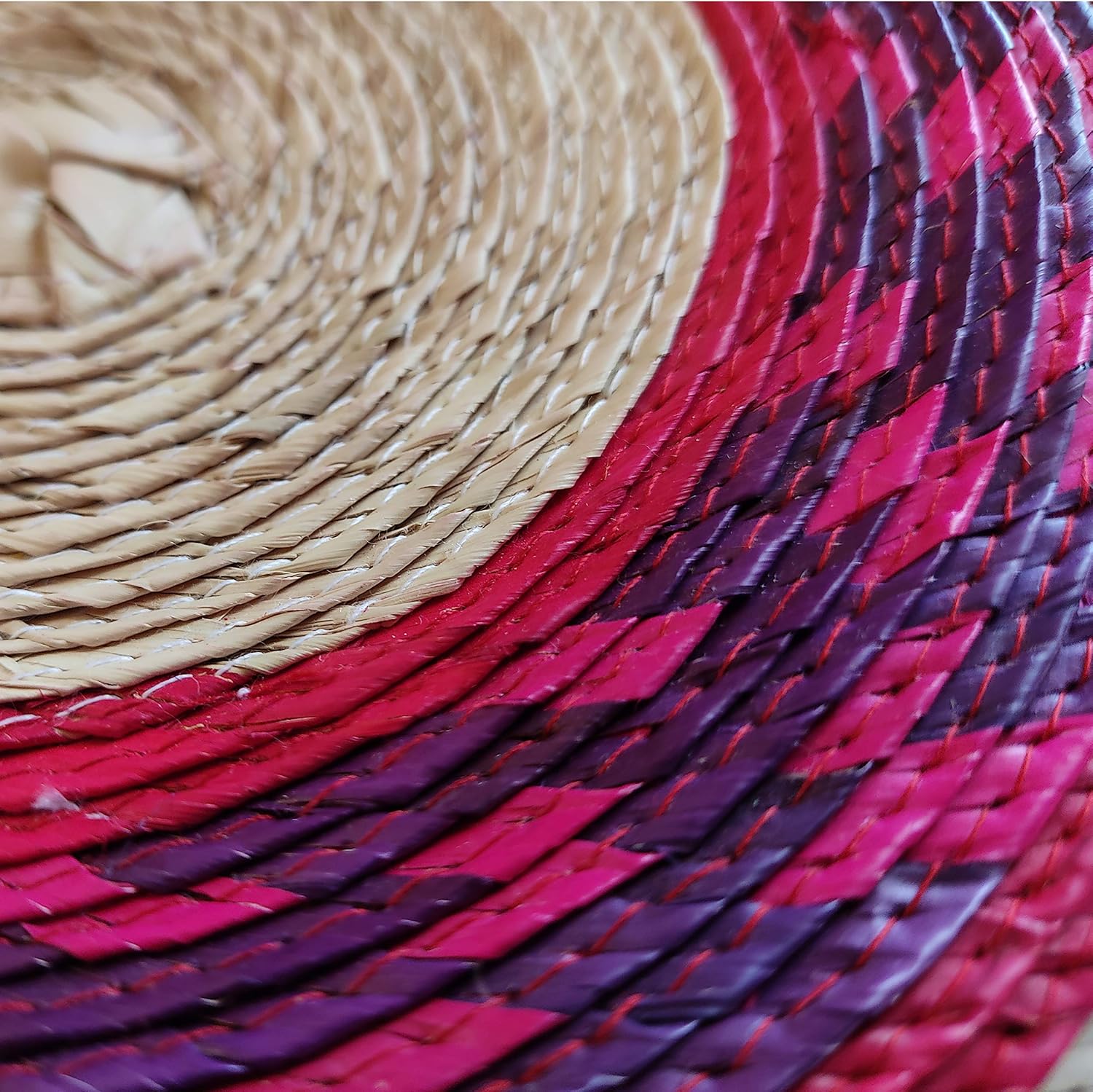 2 pack Mexican handmade palm baskets with lid and 1 woven napkin cloth (servilleta mexicana) 100% cotton Eco Friendly Mexican tortilla warmer (tortillero) for party fiesta decoration (Imperial)