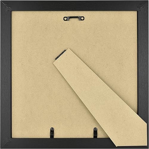 Miniatura 6 de MCS Studio Gallery - Paquete de 2 marcos con textura de madera color negro, de 10 x 10 pulgadas  25.4 x 25.4 cm.