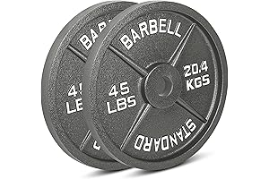 45 lb Cast Iron Olympic Weight Plates for Enhanced Strength Training