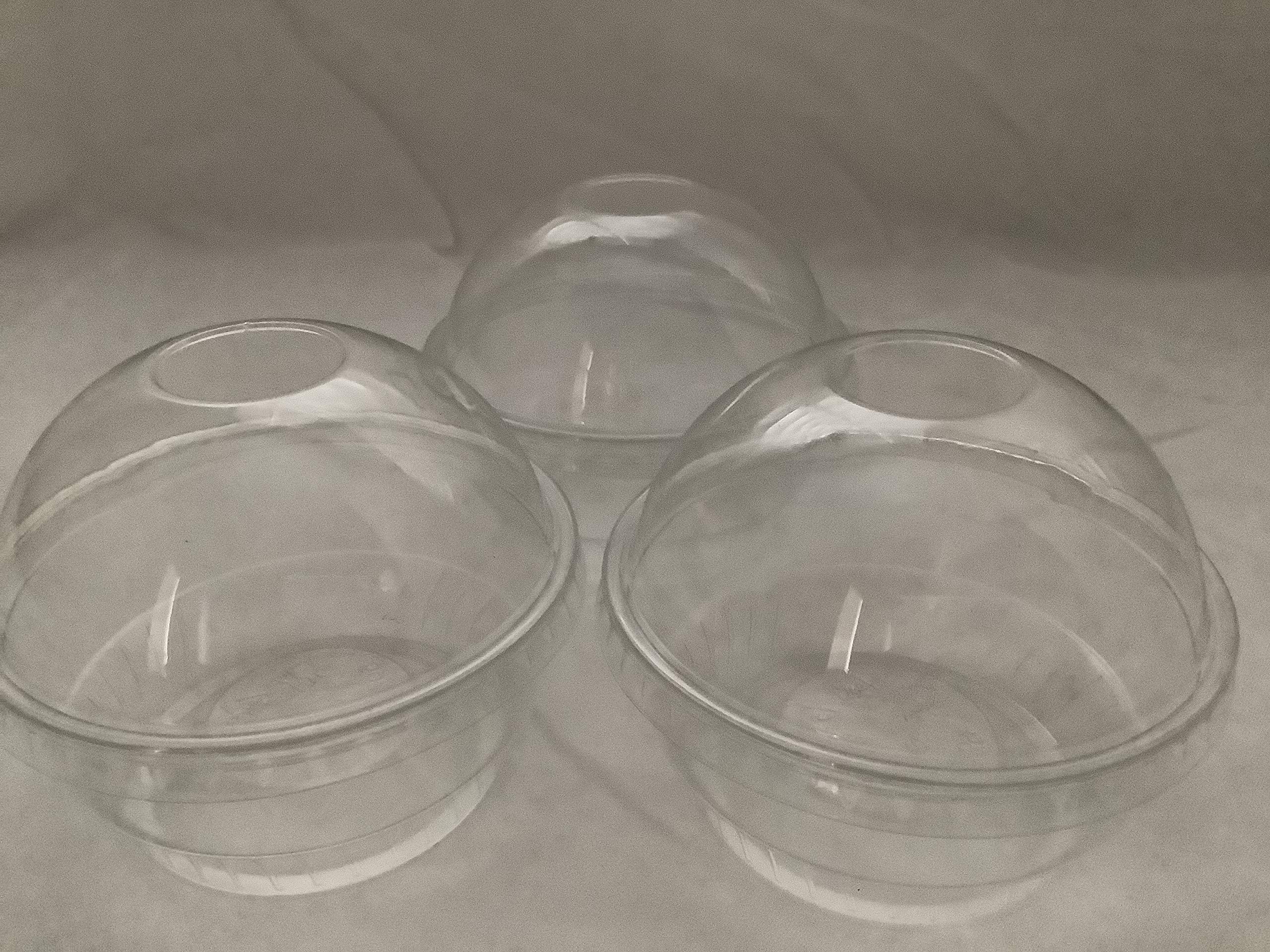 100sets 5oz. Plastic Ultra Clear squat Cups with Dome lids without hole is for Cupcake, icecream …