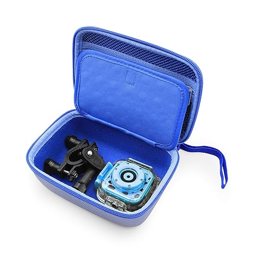 Casematix Blue Kids Camera Case Compatible with Ourlife, Dragon Touch Kidicam, Kids Waterproof Camera Video Recorder, Accessories and More