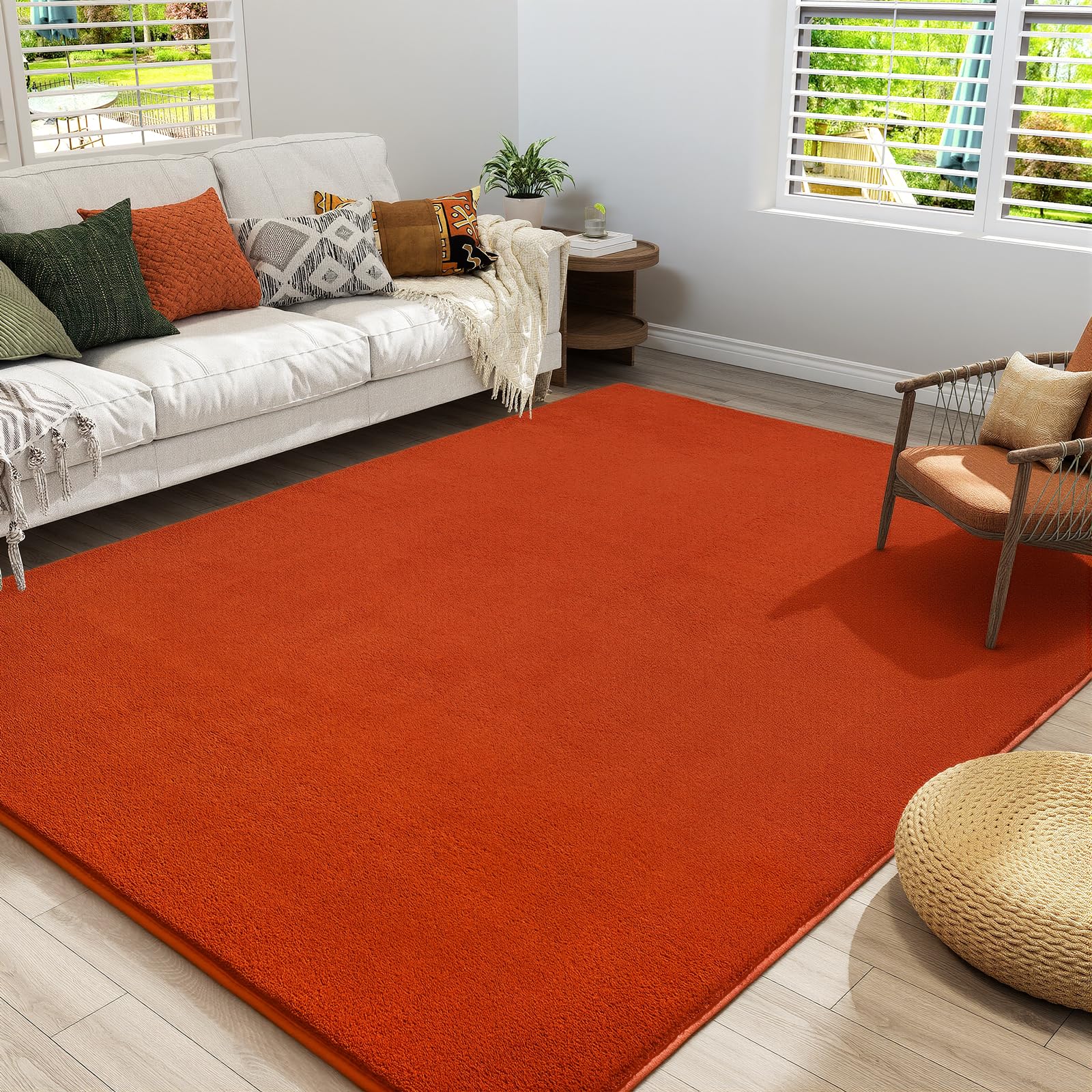 View 1 of [HEAVILY USED] Amearea 4' x 6' Orange Area Rug