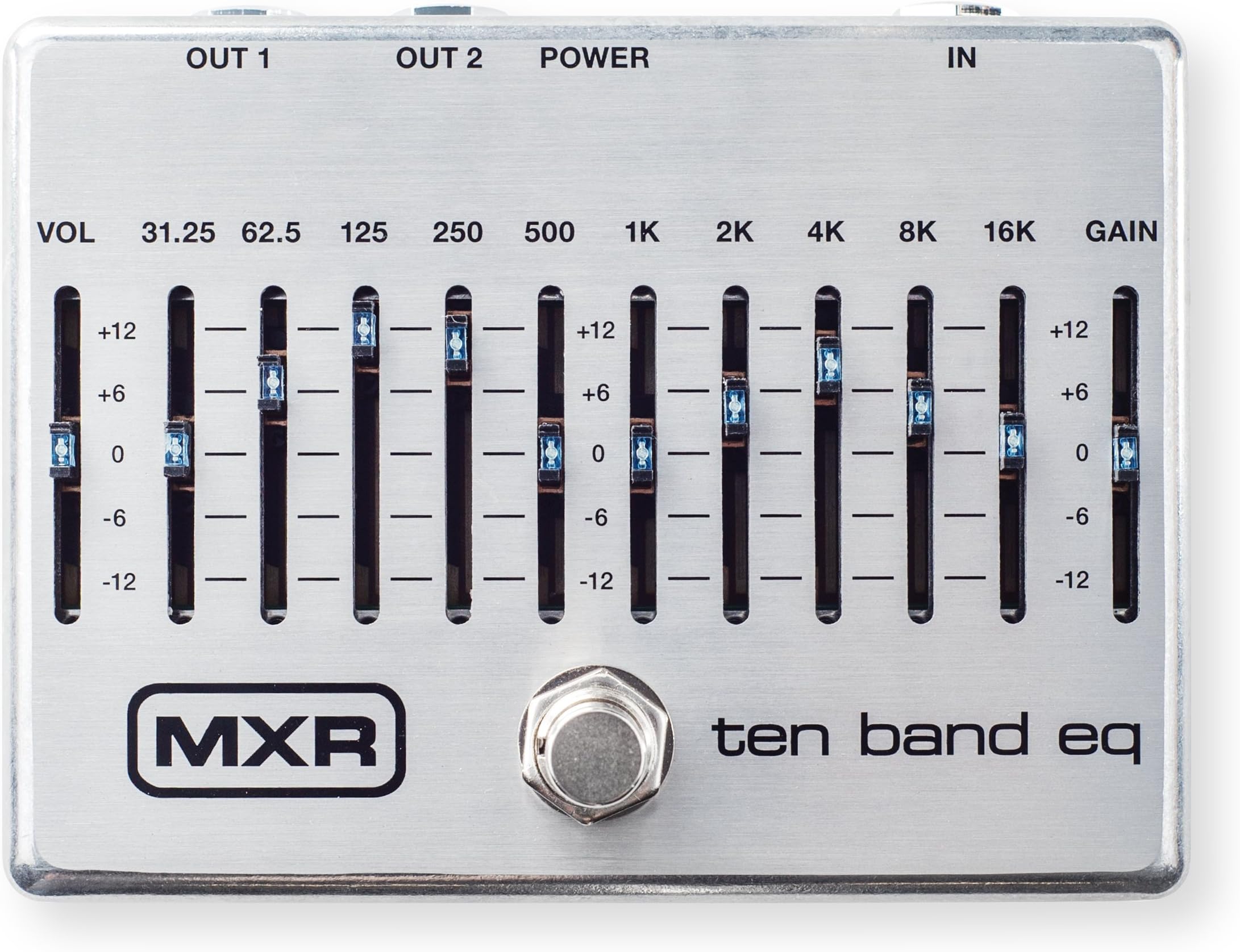 MXR M108S Ten Band EQ Pedal,Silver