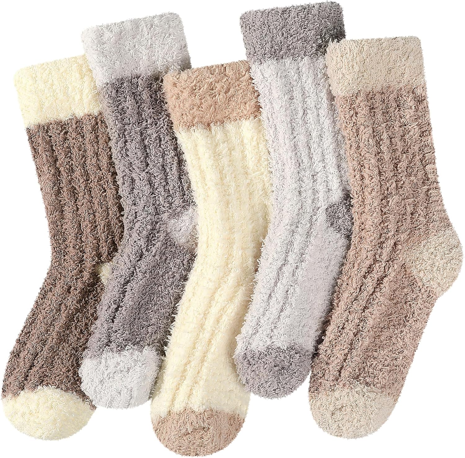 Premillow Fuzzy Socks for Women, Winter Warm & Cozy Fluffy Socks Womens Ultra Soft Sleeping Slipper Sock for Women Gifts