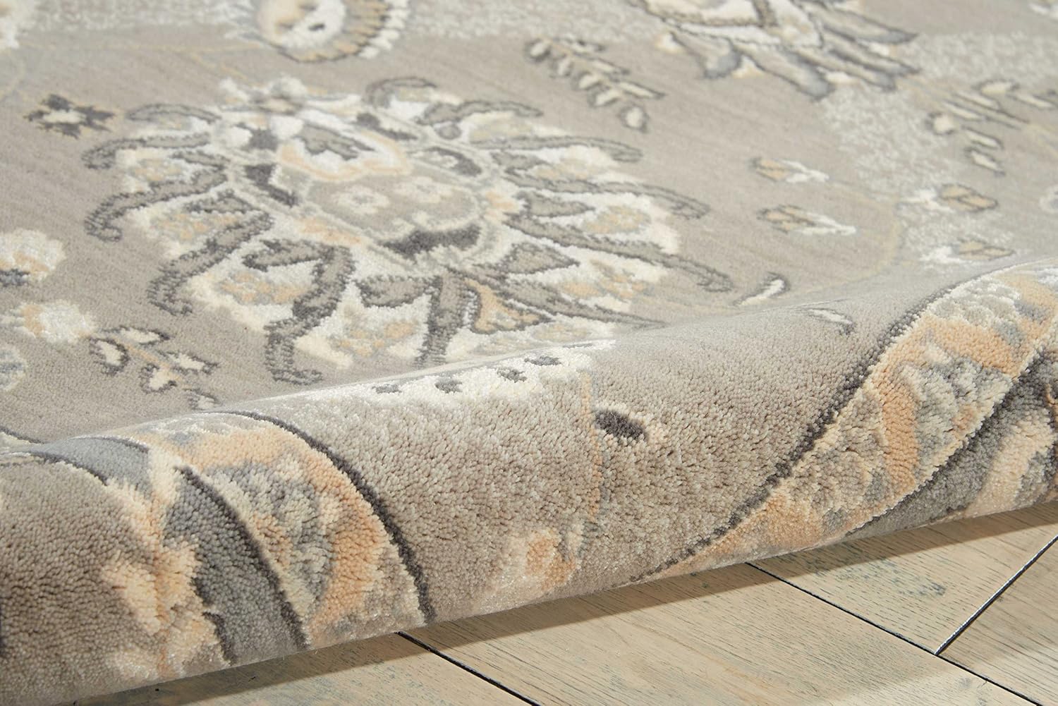 Nourison Home Traditional Empire Bohemian Flint 3'6" x 5'6" Area Rug, Easy Clean, Non Shedding, Bed Room, Living Room, Dining Room, Kitchen (4x6)