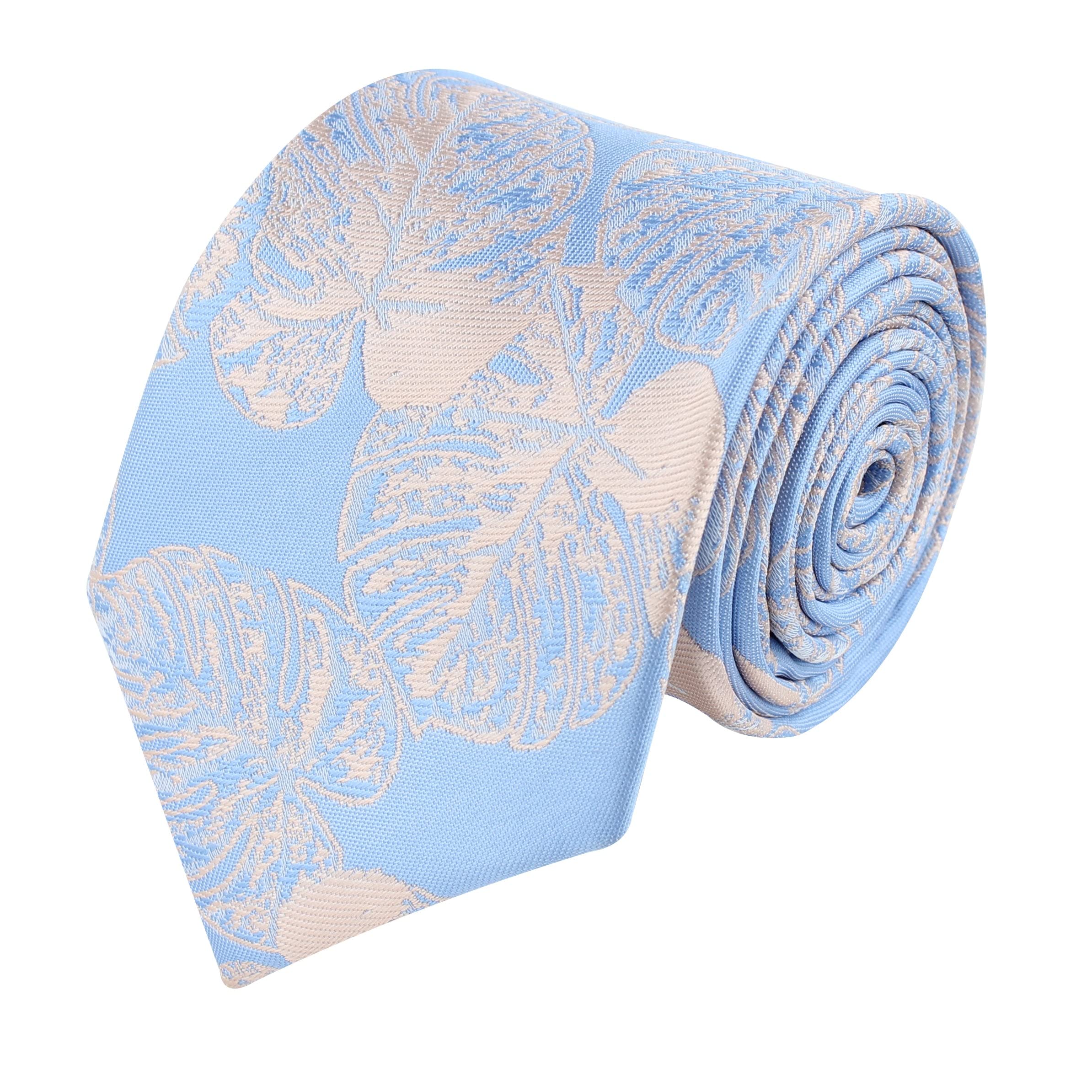 kovove Kavove The Big Leaf Blue Necktie For Men-picture-12