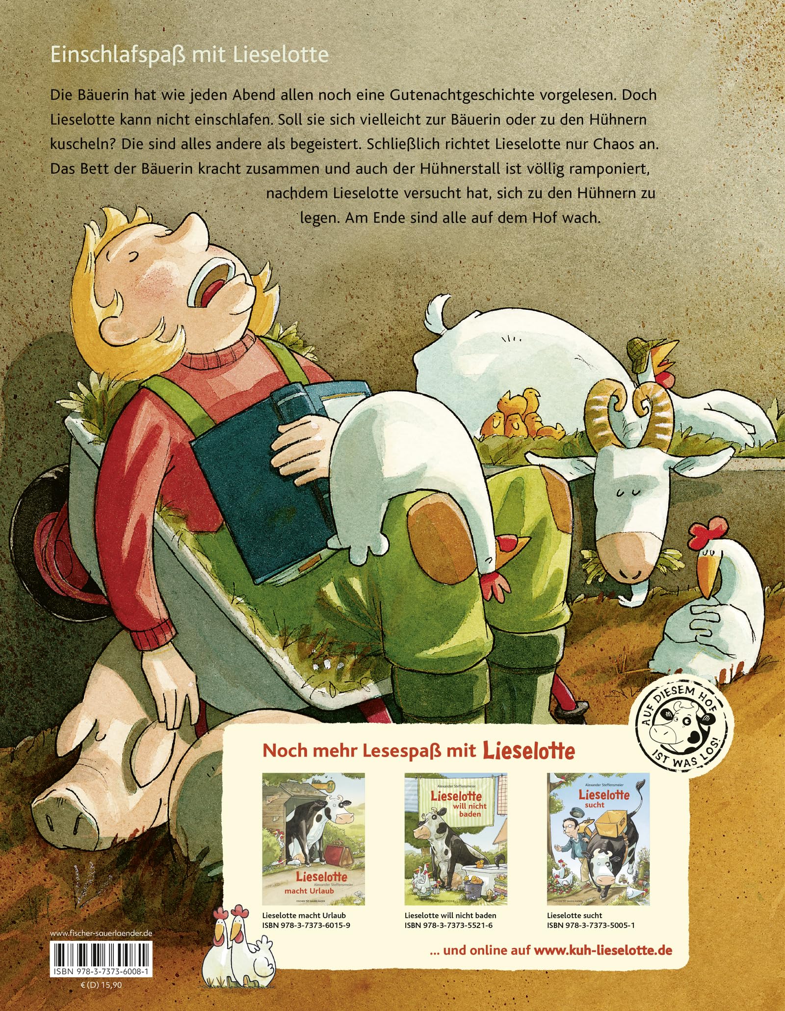 Lieselotte bleibt wach: Bilderbuch über Schlaflosigkeit für Kinder ab 4 (Bilderbücher von Kuh Lieselotte, Band 4)