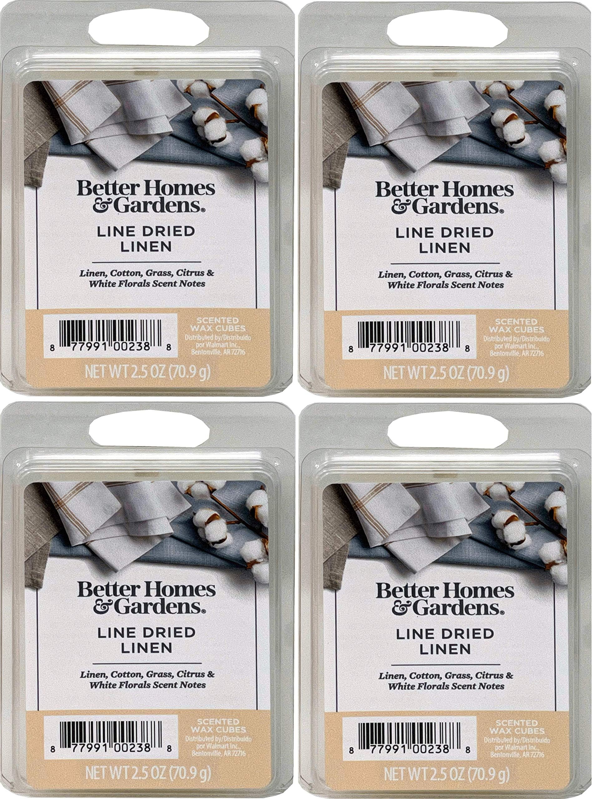 Better Homes and Gardens Line Dried Linen Scented Wax Cubes - 4-Pack