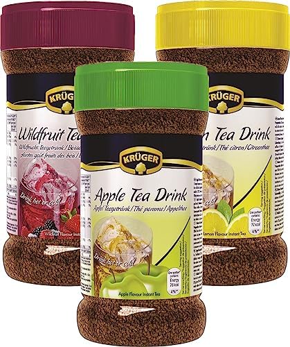 Kit Chá Instantâneo Krüger Pote 400g - Frutas Silvestres - Limão - Maçã Verde