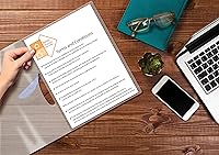 Vista 2 de Better Office Products Portadas de informes de carpetas de presentación, 24 unidades, portadas de informes sin perforación, transparente con textura