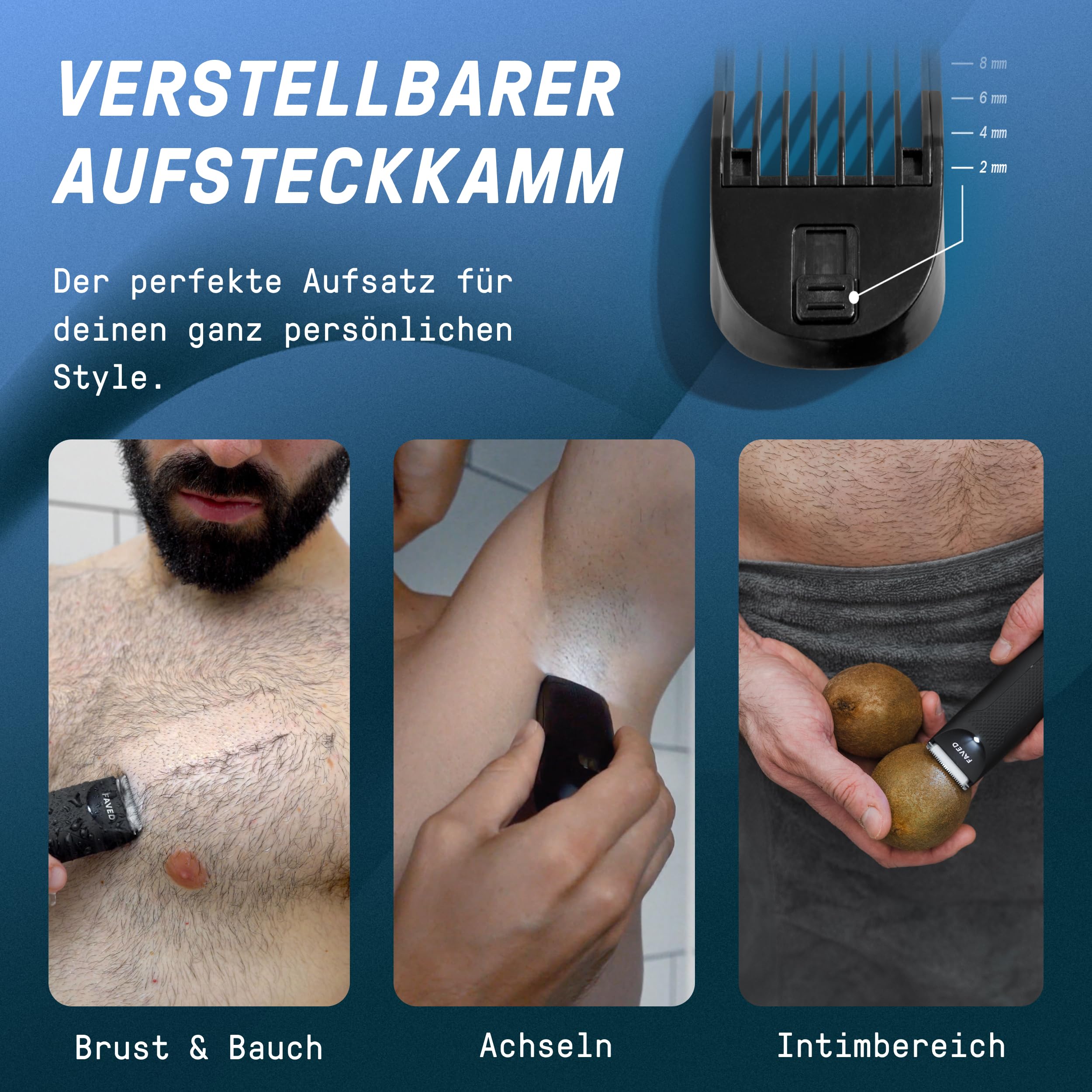 The Bodygroomer - nutshaver, Rasoio parti intime & corpo uomo, a prova di doccia, 90 min. di autonomia, luce LED, stazione di ricarica - rasa palle & schiena da Groomed Rooster