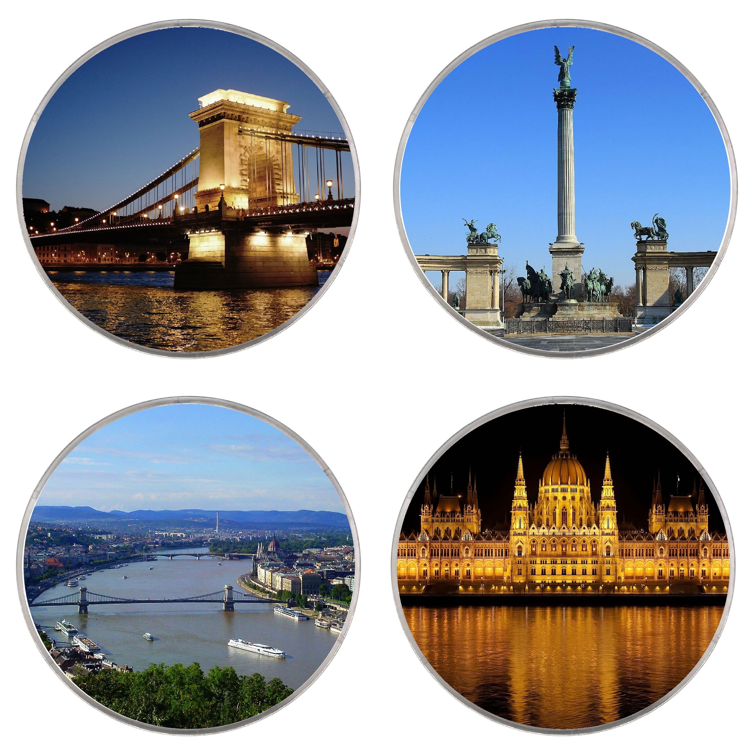 Budapest - Hungary - 80mm Coasters (4 Pack)