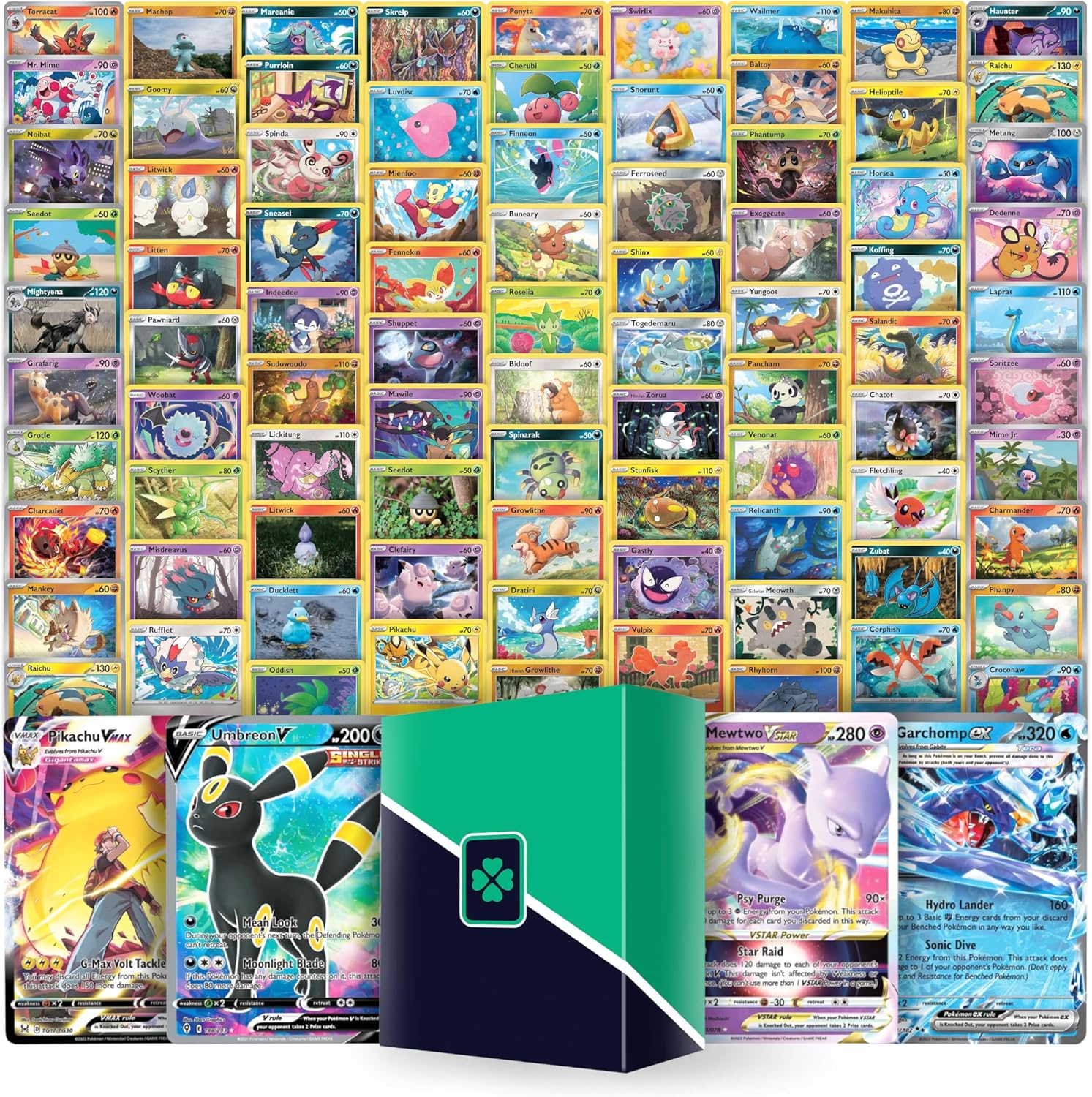 Product image of Starter TCG Bundle - 100 Cards Including 1 Guaranteed Ultra Rare, 9 Holos and LuckyLoot Deck Box
