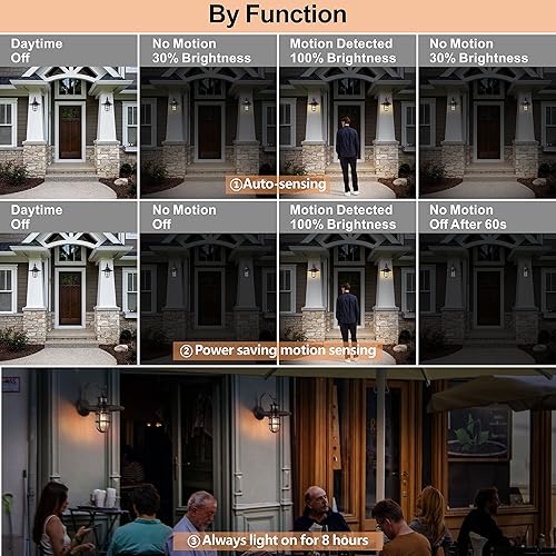 Miniatura 2 de Juego de 2 lámparas de pared de cuello de cisne para exteriores, aplique de iluminación de pared para garaje, luz de porche exterior IP65 E26,