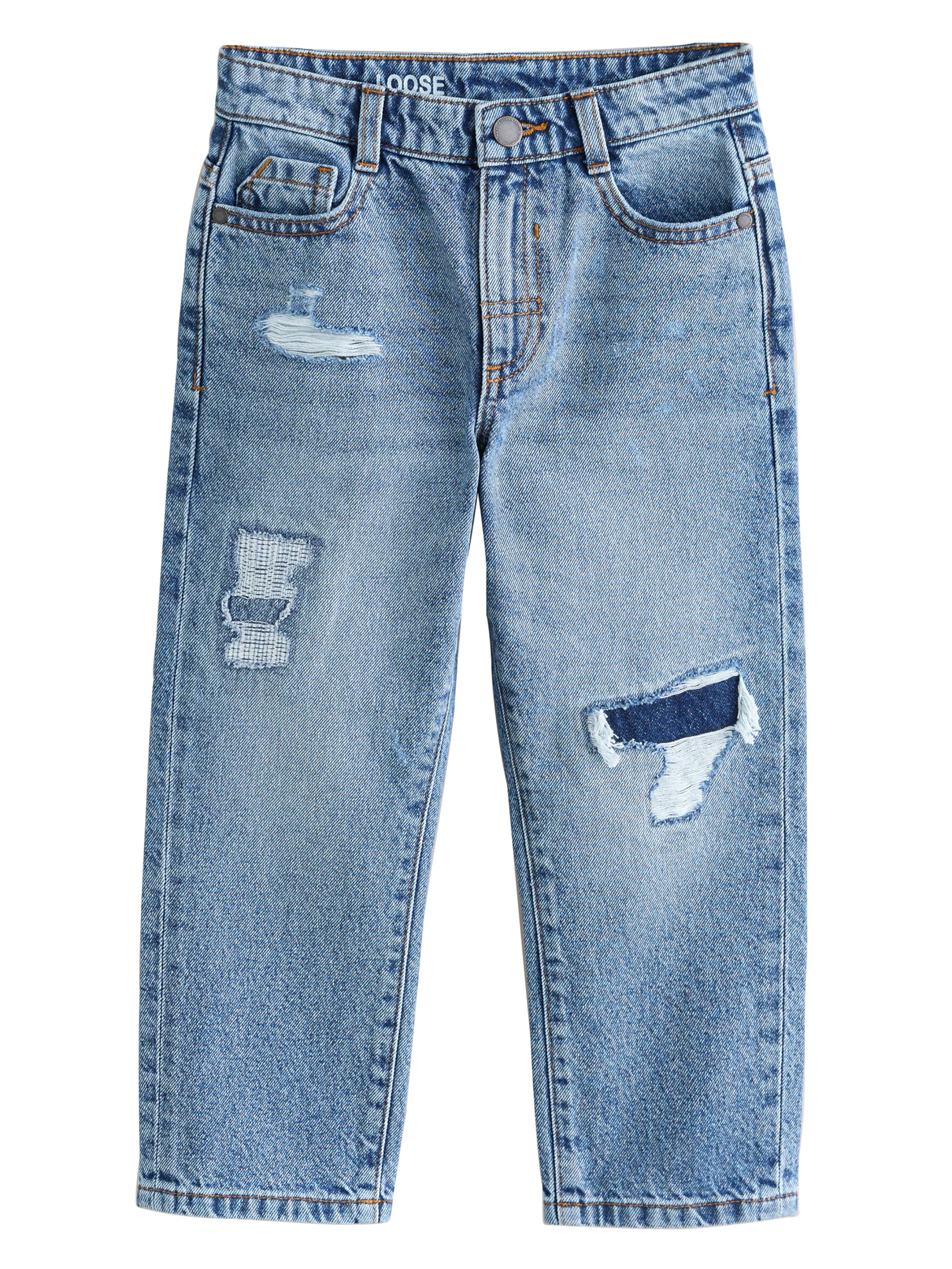 NEXT Jungen Denim Jeans Authentic Loose-Fit Mittelblau 176