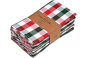 Urban Villa Christmas Checkered Cloth Napkins